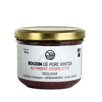 Boudin de porc basque Kintoa au piment d'Espelette Uronakoborda