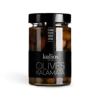 Olives Kalamata AOP de Grèce à l'huile d'olive vierge extra Kalios