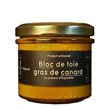 Bloc de foie gras de canard au piment d'Espelette Maison Argaud