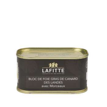 Bloc de Foie gras de canard des Landes 30% Morceaux Maison Lafitte