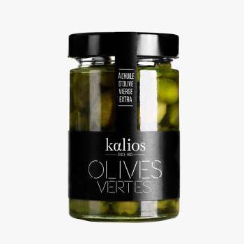 Olives vertes à l'huile d'olive vierge extra