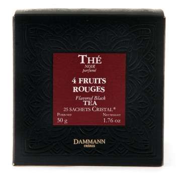 Thé noir parfumé 4 fruits rouges en sachet Dammann Frères