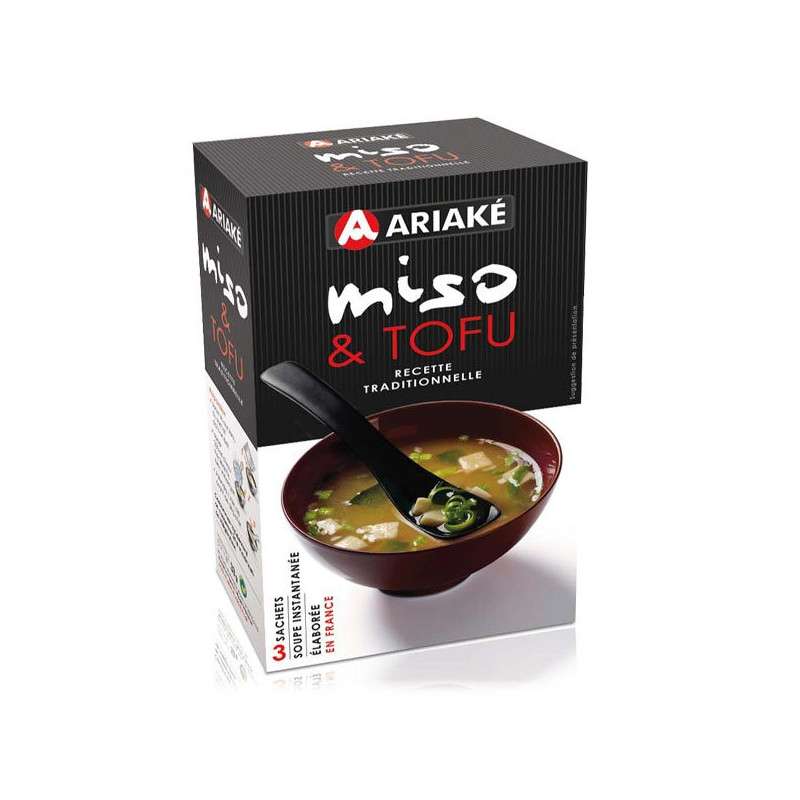 Soupe Miso et Tofu 100% naturelle Ariaké