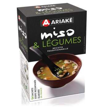 Soupe Miso et Légumes 100% naturelle Ariaké