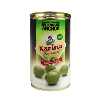 Olives vertes Manzanilla farcies aux anchois Karina